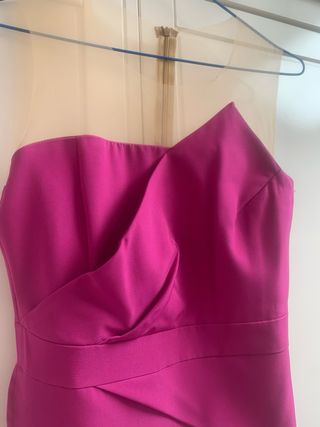 Vestido de fiesta fucsia talla M - Nuevo