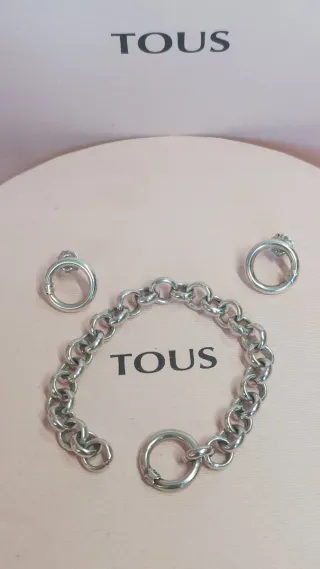 Conjunto Tous Pulsera y Pendientes Hold