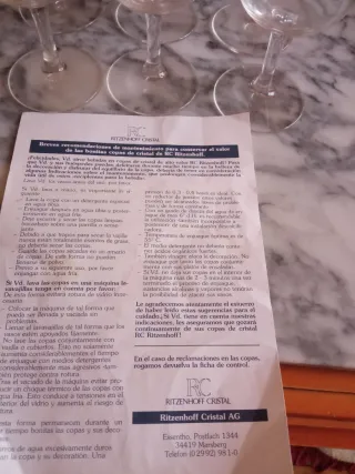 Copas de cristal Ritzenhoff a estrenar
