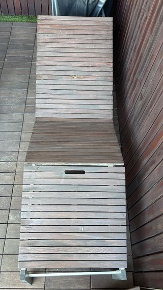 Conjunto Terraza Madera y Aluminio de Ikea. Esta f