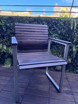 Conjunto Terraza Madera y Aluminio de Ikea. Esta f