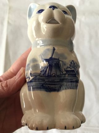 Jarra lechera gato cerámica