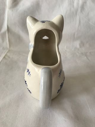 Jarra lechera gato cerámica