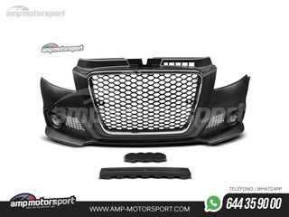 PARAGOLPES DELANTERO PARA AUDI A3 8P LOOK RS3 CROMO CON SRA PDC