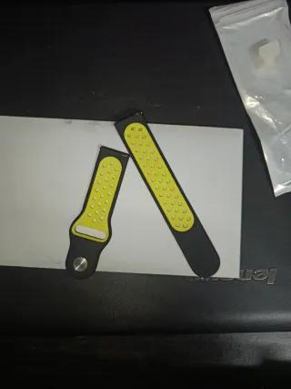 Correa Apple watch Negra y Amarilla