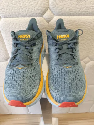 Zapatillas Hoka Clifton 8 Gris Naranja