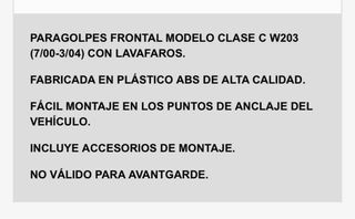 Paragolpes Delantero Mercedes W203 00-04