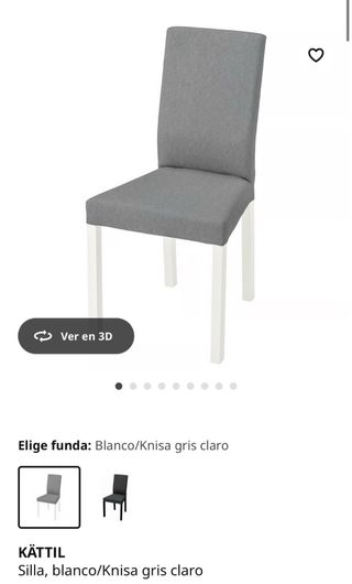 Sillas de comedor grises (2 unidades)