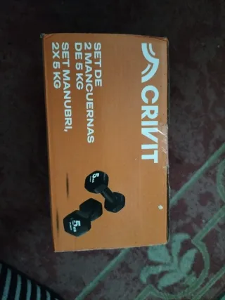 Set 2 Mancuernas Crivit 5kg Nuevas Caja