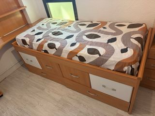 Dormitorio juvenil completo con colchón