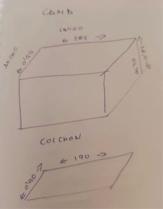 Dormitorio juvenil completo con colchón