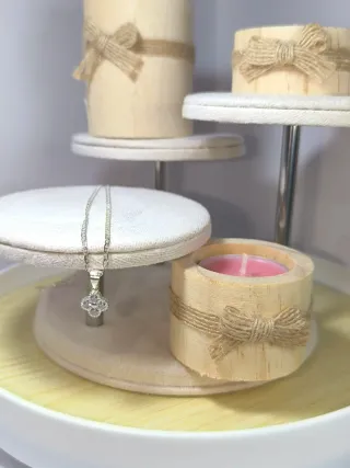 Collar Plata 925 Dije Trébol Transparente