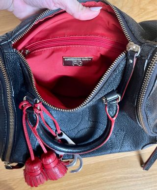 Bolso Purificación García Negro y Rojo