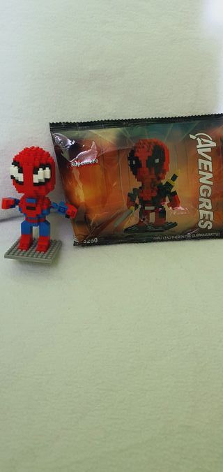 Muñeco Spiderman Marvel tipo Lego 3D
