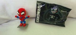 Muñeco Spiderman Marvel tipo Lego 3D