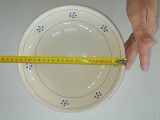 Coppe rustiche in ceramica blu e bianche