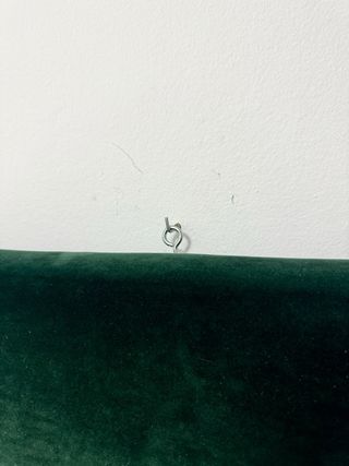 Cabezal terciopelo verde cama matrimonio