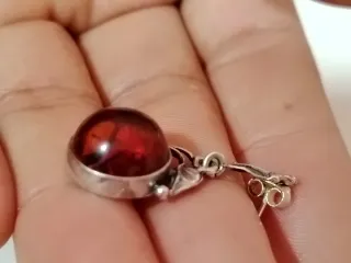 Pendientes Vintage Plata y Ámbar Natural