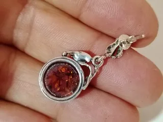 Pendientes Vintage Plata y Ámbar Natural