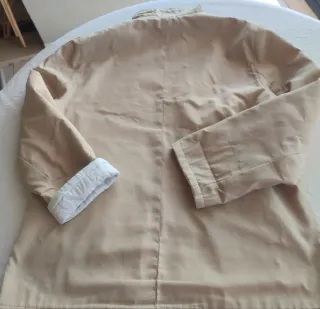 Chaqueta reversible beige/blanca T.42