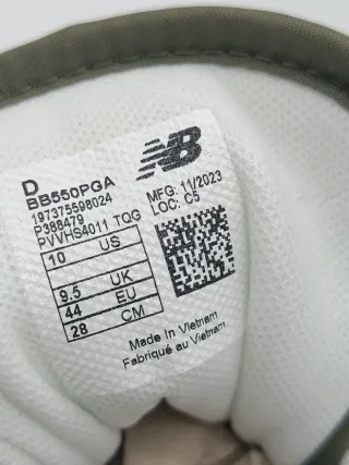 New Balance 550 Uomo Taglia 44 Bianca