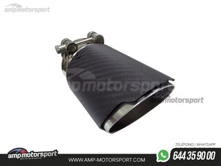 COLA ESCAPE REDONDA TIPO CARBONO 62MM