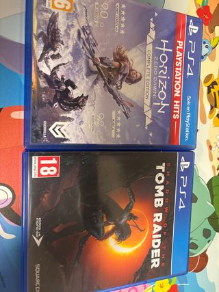 Juegos PS4 Horizon Zero Dawn y Tomb Raider