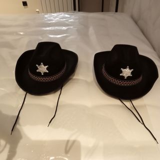 Sombrero de Sheriff Negro para Fiesta