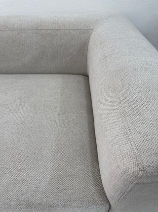 Sofá 2 plazas beige tela