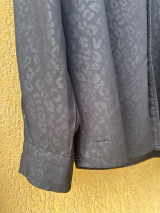 Camicia Nera Fantasia Leopardata XL