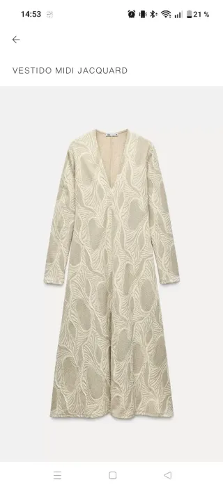 Vestido midi Zara jacquard