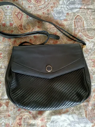 Borsetta vintage in pelle nera