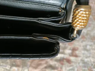 Borsetta vintage in pelle nera