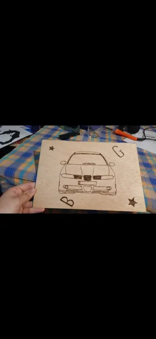 Lámina personalizada artesanal en madera