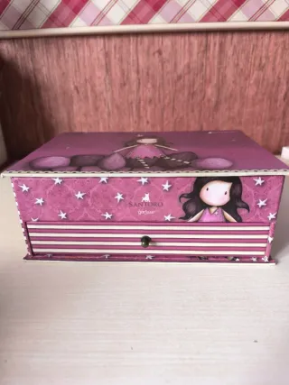 Joyero Gorjuss Rosa con Cajón