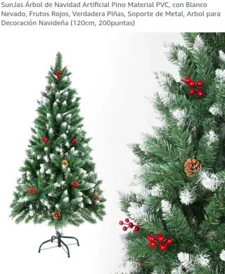 Árbol de Navidad Artificial SunJas 120cm