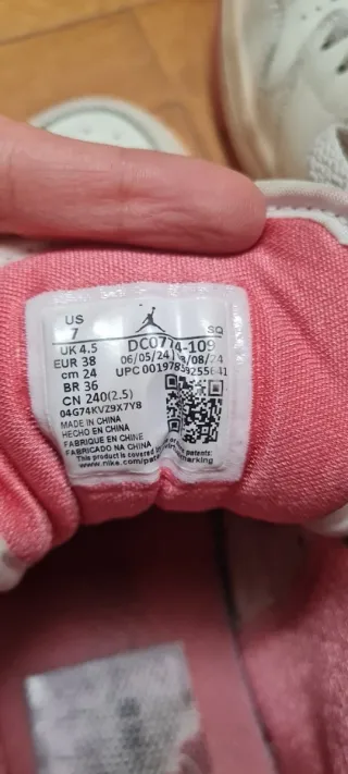 Nike Air Jordan 1 Low Mujer Blanco/Rosa