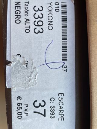 Botines Yokono Negros Piel Talla 37