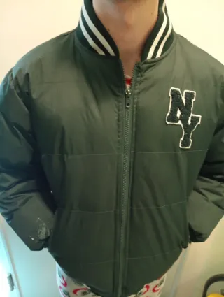 Chaqueta bomber NY negra talla 16