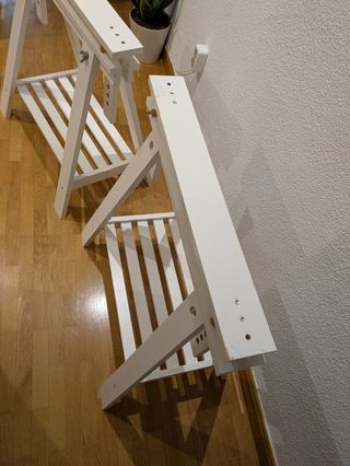 Dos Caballetes Ikea Mattblock para escritorio