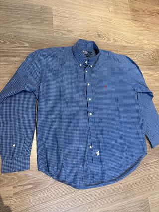 Camisa Polo Ralph Lauren cuadros azul
