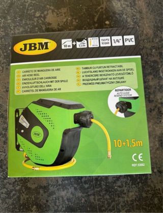 Carrete Manguera Aire JBM 10+1,5m PVC