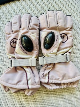 Guantes esquí autocalefactables. Solo una puesta.
