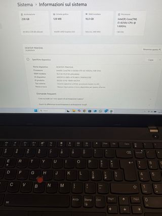 Lenovo ThinkPad Notebook 16 GB ssd m2 256