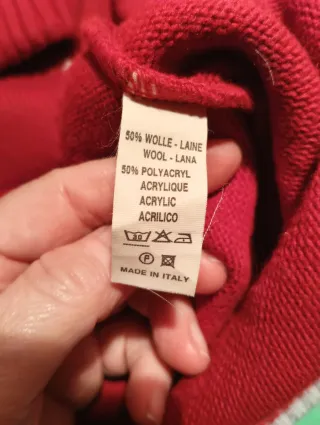 Pullover uomo rosso con zip