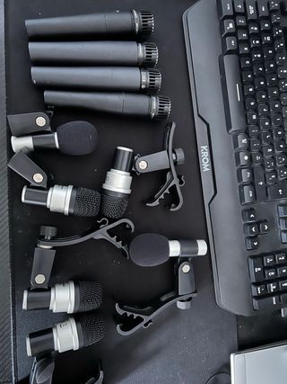 Lote de 10 micrófonos dinámicos y de bateria