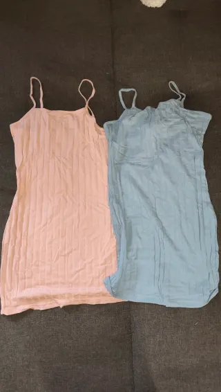 Lote 2 vestidos niña/mujer rosa y azul