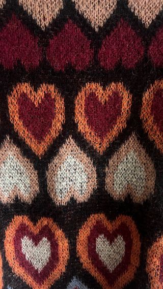 Jersey de punto con estampado de corazones