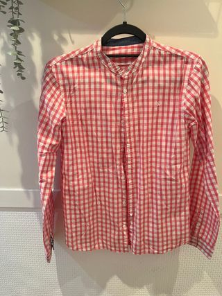 Camisa cuadros roja y blanca