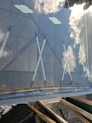 Mesa comedor cristal y metal